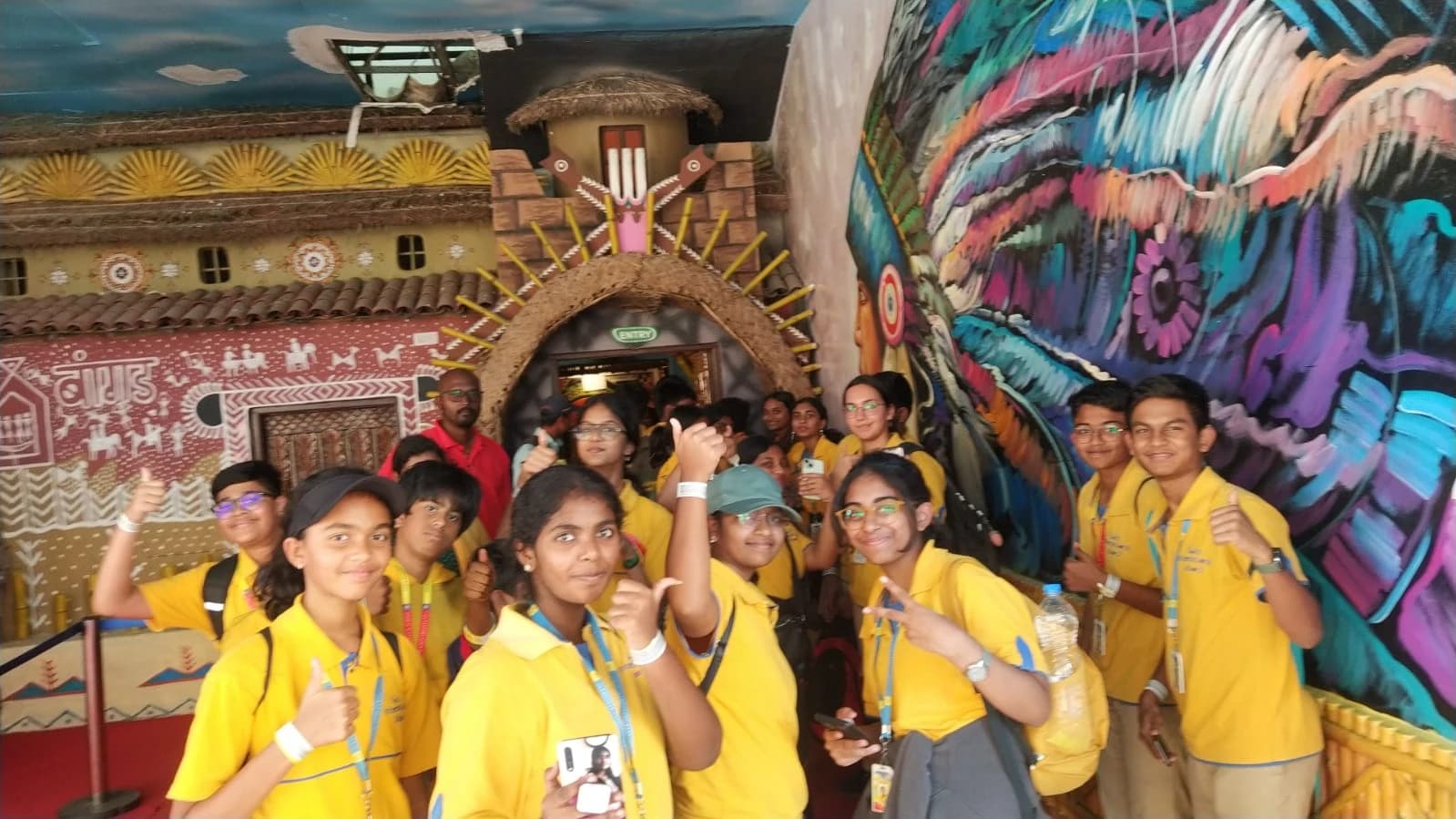 Students on an educational field trip