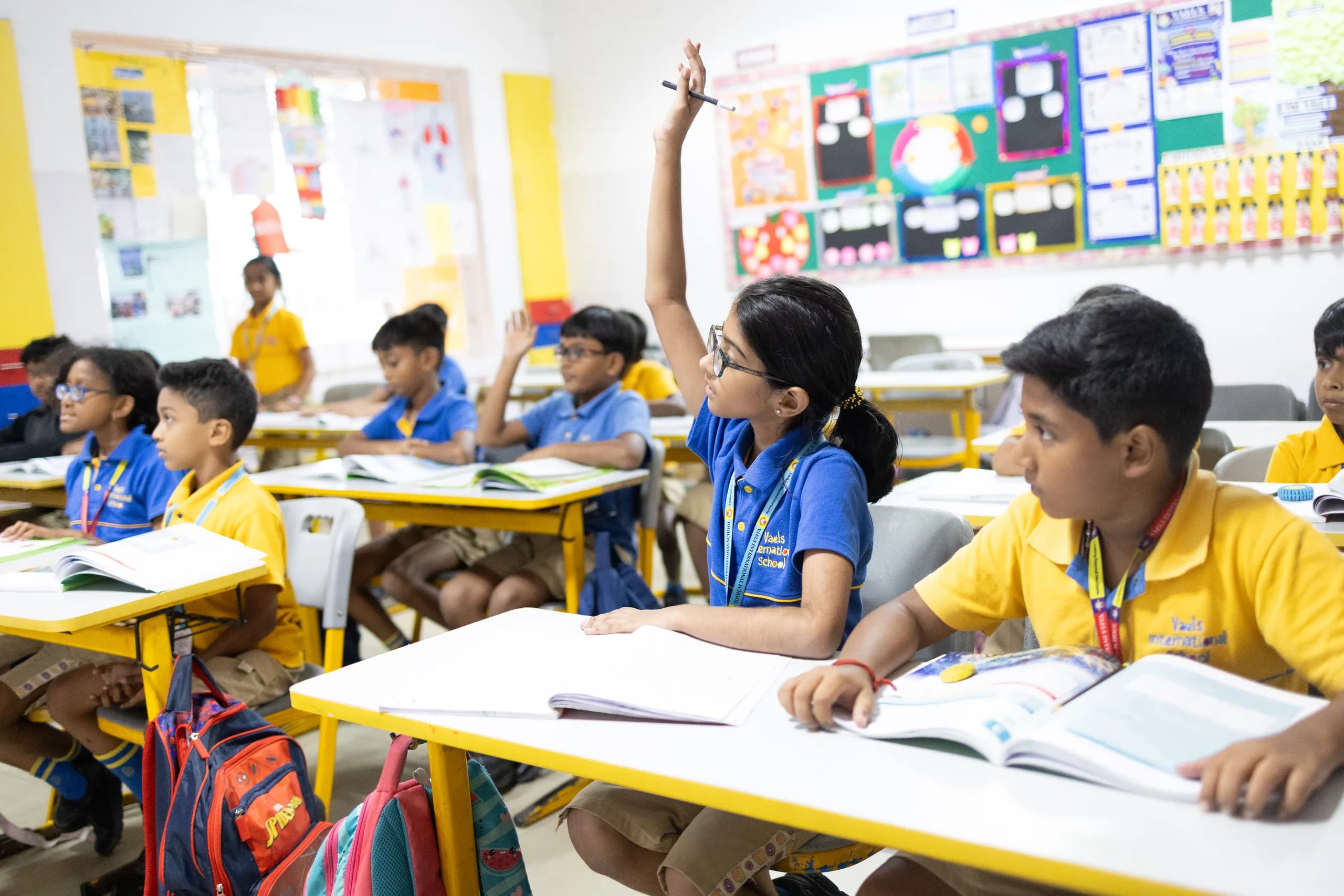 Grade 4 students engaged in a classroom activity