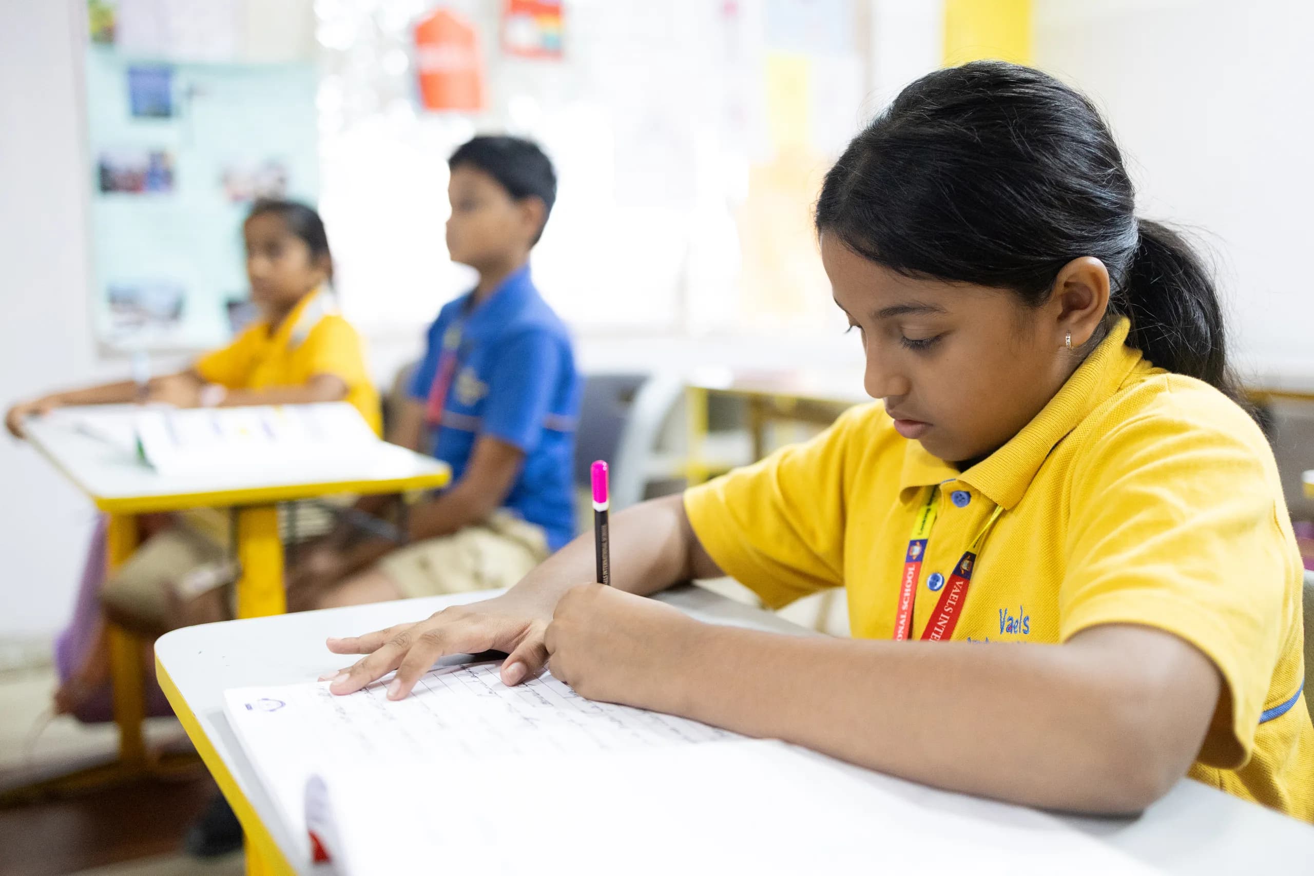 Grade 4 students in a lively classroom discussion