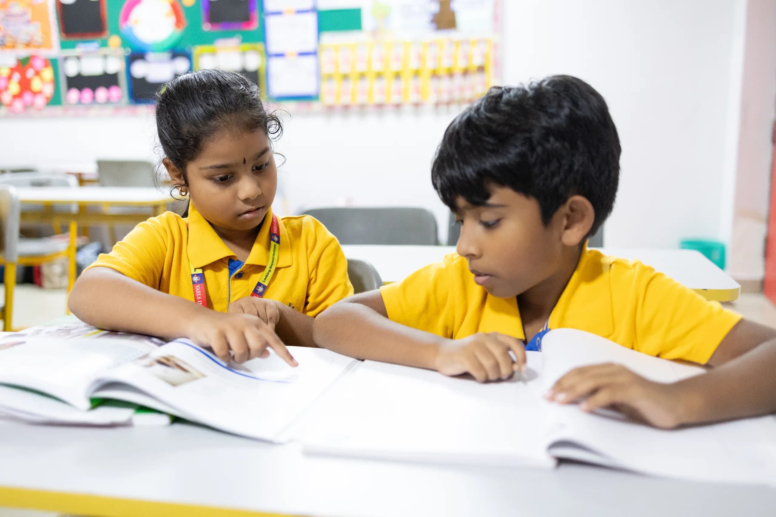 Grade 4 student focused on academic work at Vaels International School