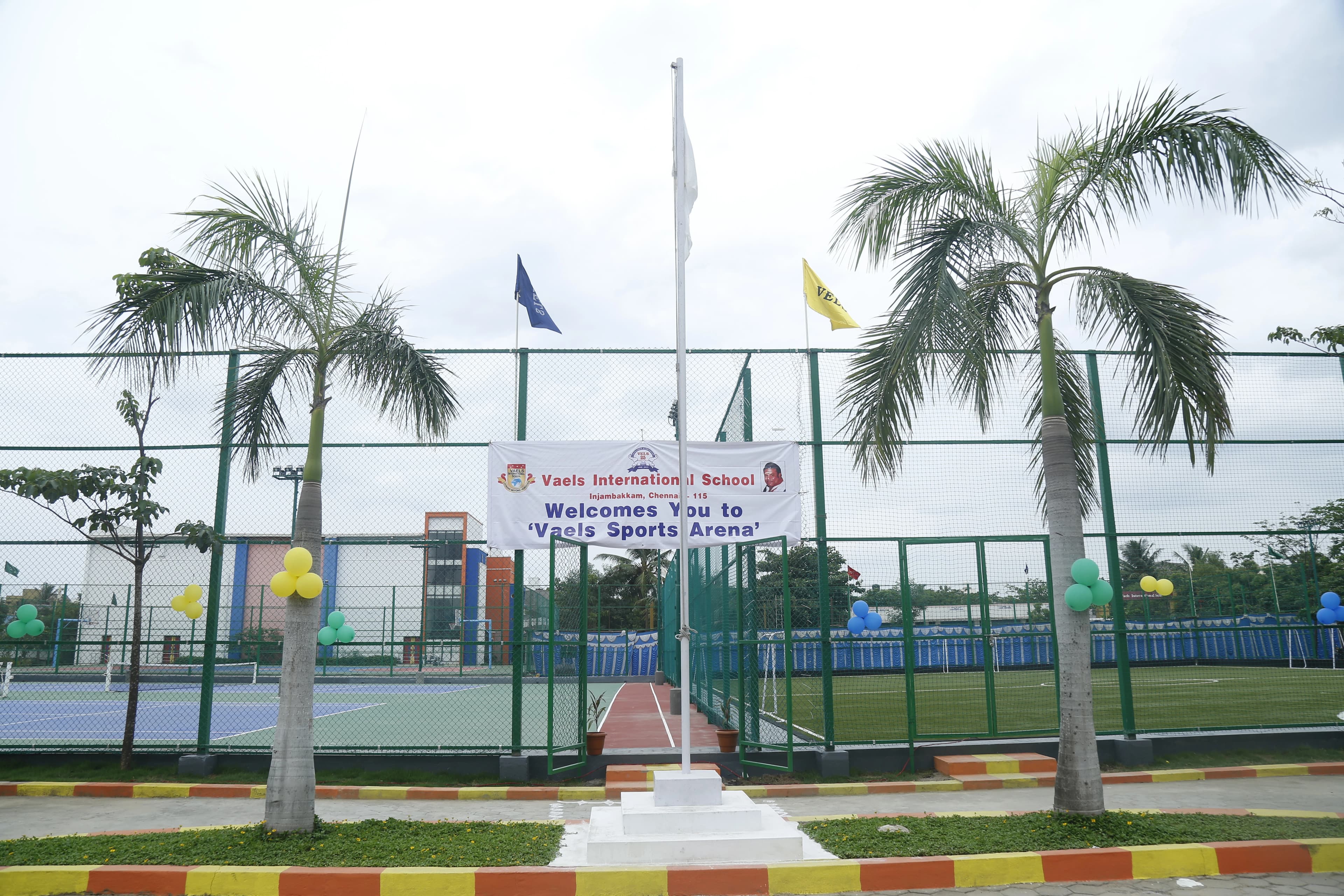 The tennis and multi-sport courts at the Vaels Sports Arena