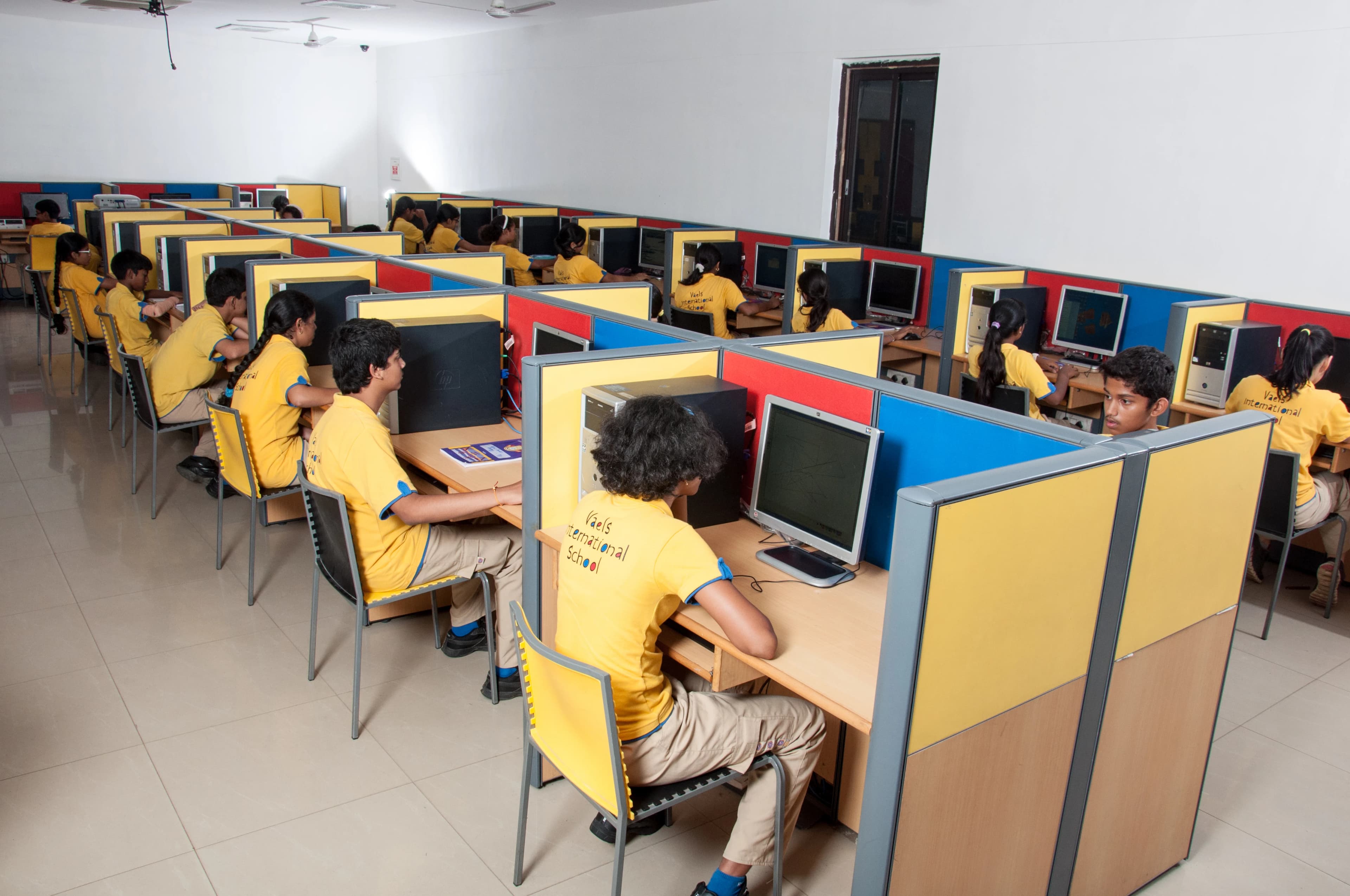 Students learning in the ICT Centre